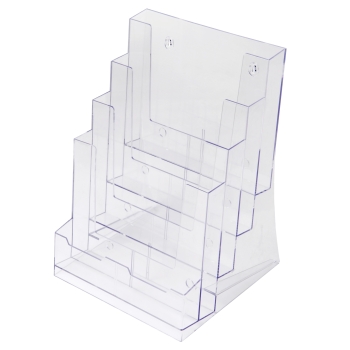 Prospekthalter Tisch/Wand 4 x A4