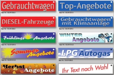 Werbe-Banner für Spannbandhalter