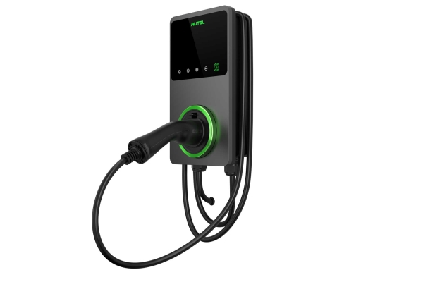 Autel Wallbox mit Kabel, grau, seitlich