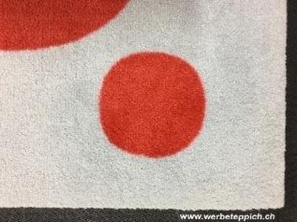 Werbeteppich Option für ein detailgenaues Druckbild